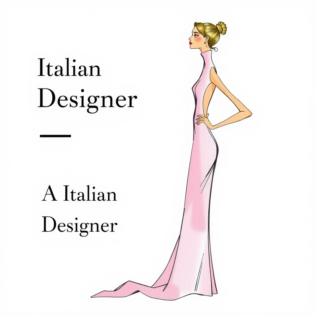 Illustrazione stilizzata di un designer italiano